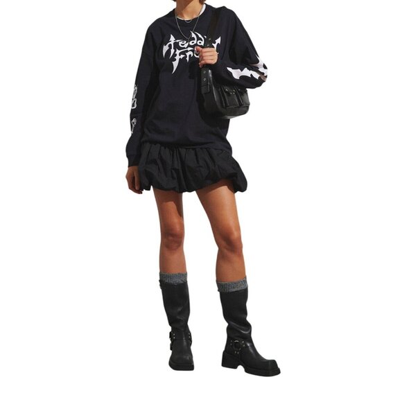 Teddy Fresh Heavy Metal Long Sleeve Tee Size XS Black Unisex Graphic Print NWOT - Picture 7 of 11